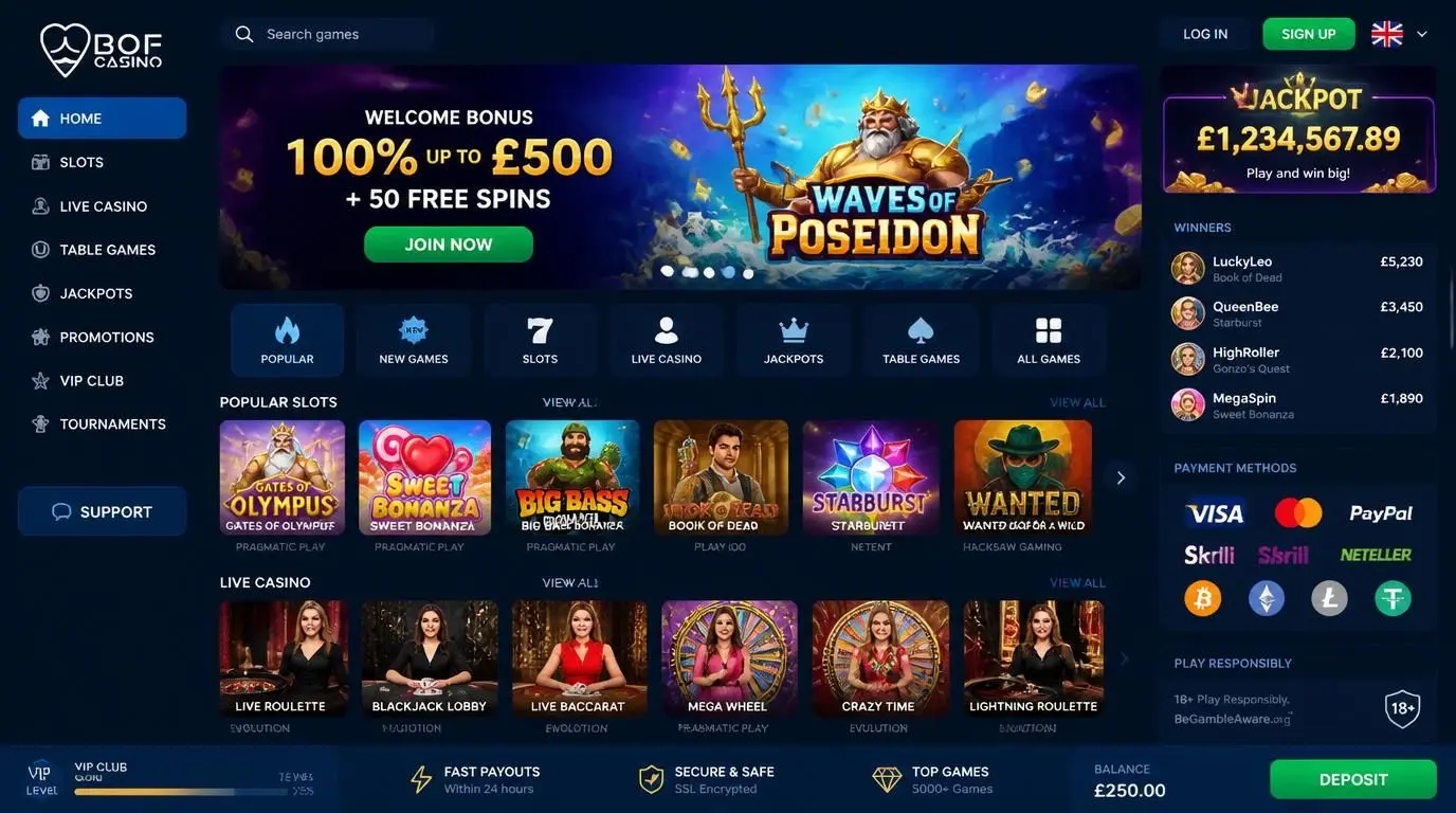 Bof Casino Nederland met Exclusieve Bonussen en Cashback image 1